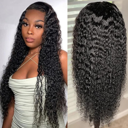 13x4 Water Wave Lace Frontal Human Hair Wigs 180% & 210% Density