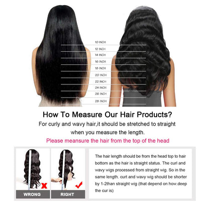 13x4 Straight Lace Frontal Brazilian Human Hair Wig180% & 210% Density