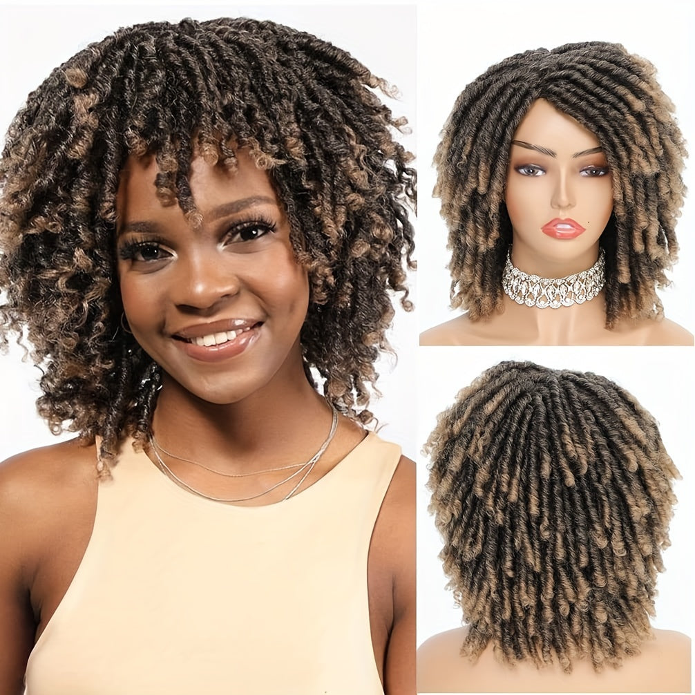 10 inches Short Culy Dreadlock Synthetic Wig