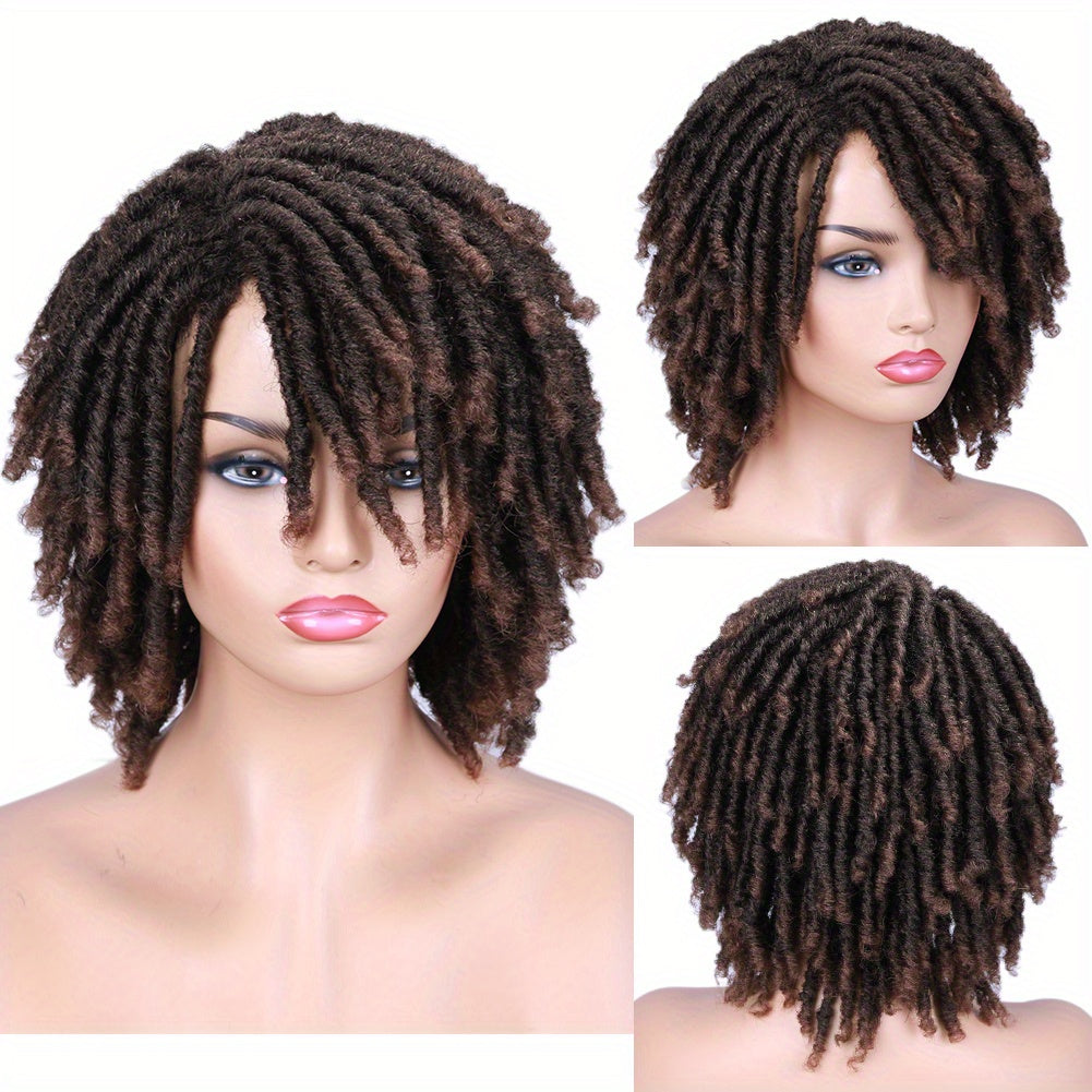 10 inches Short Culy Dreadlock Synthetic Wig