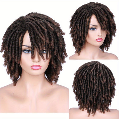 10 inches Short Culy Dreadlock Synthetic Wig