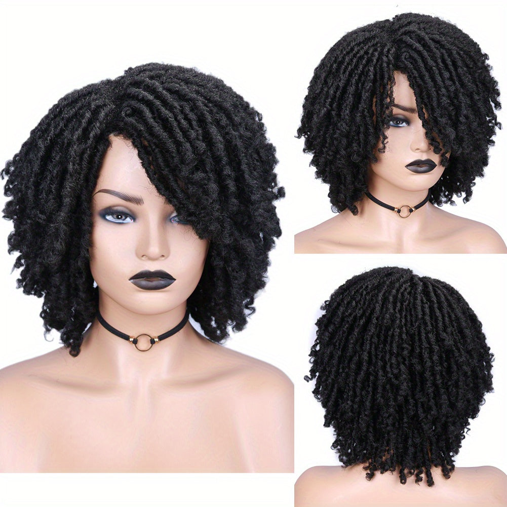 10 inches Short Culy Dreadlock Synthetic Wig