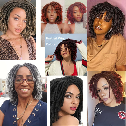 10 inches Short Culy Dreadlock Synthetic Wig