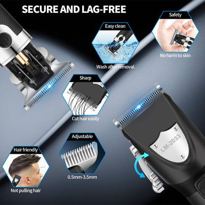 LM-2033 Hair Clippers Cordless Hair Trimmer Electric Barber Clippers