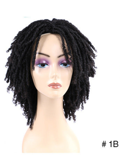 10 inches Short Culy Dreadlock Synthetic Wig