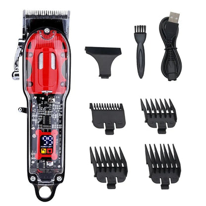 JM-200 Transparent Professional rechargeable hair cut machine trimmer Electric hair Trimmer With Strong Power