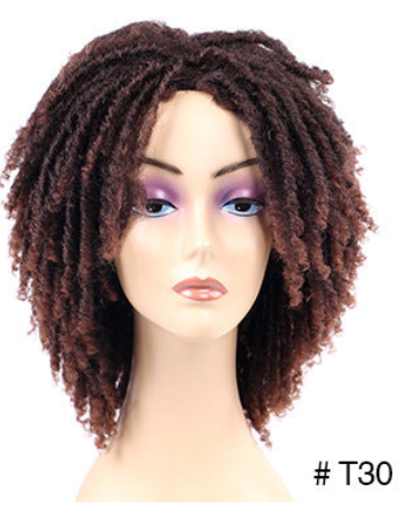 10 inches Short Culy Dreadlock Synthetic Wig