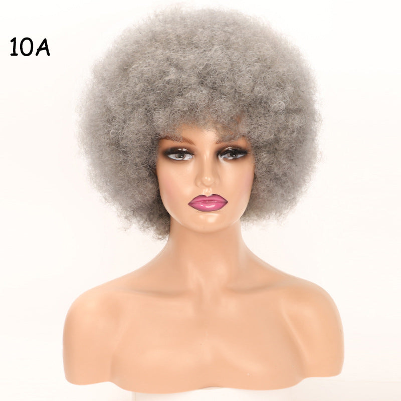 16" Women's Short Afro Kinky Curly Synthetic Afro Style Wig