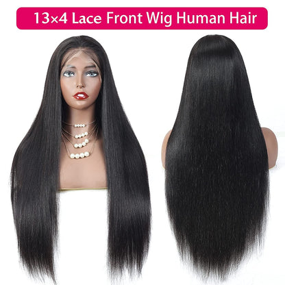 13x4 Straight Lace Frontal Brazilian Human Hair Wig180% & 210% Density