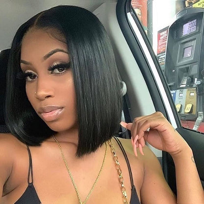 14 inches Green Highligt Short Synthetic Bob Wig