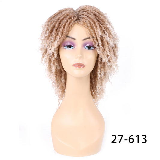 10 inches Short Culy Dreadlock Synthetic Wig