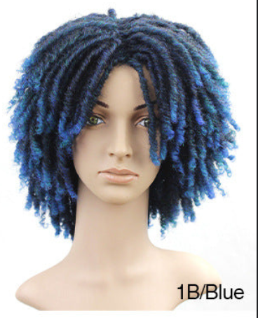 10 inches Short Culy Dreadlock Synthetic Wig