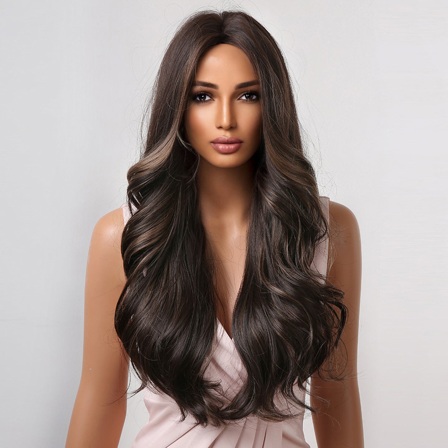 Delivery From US | 26 inch Dark Brown Wavy for Women MA2032-1