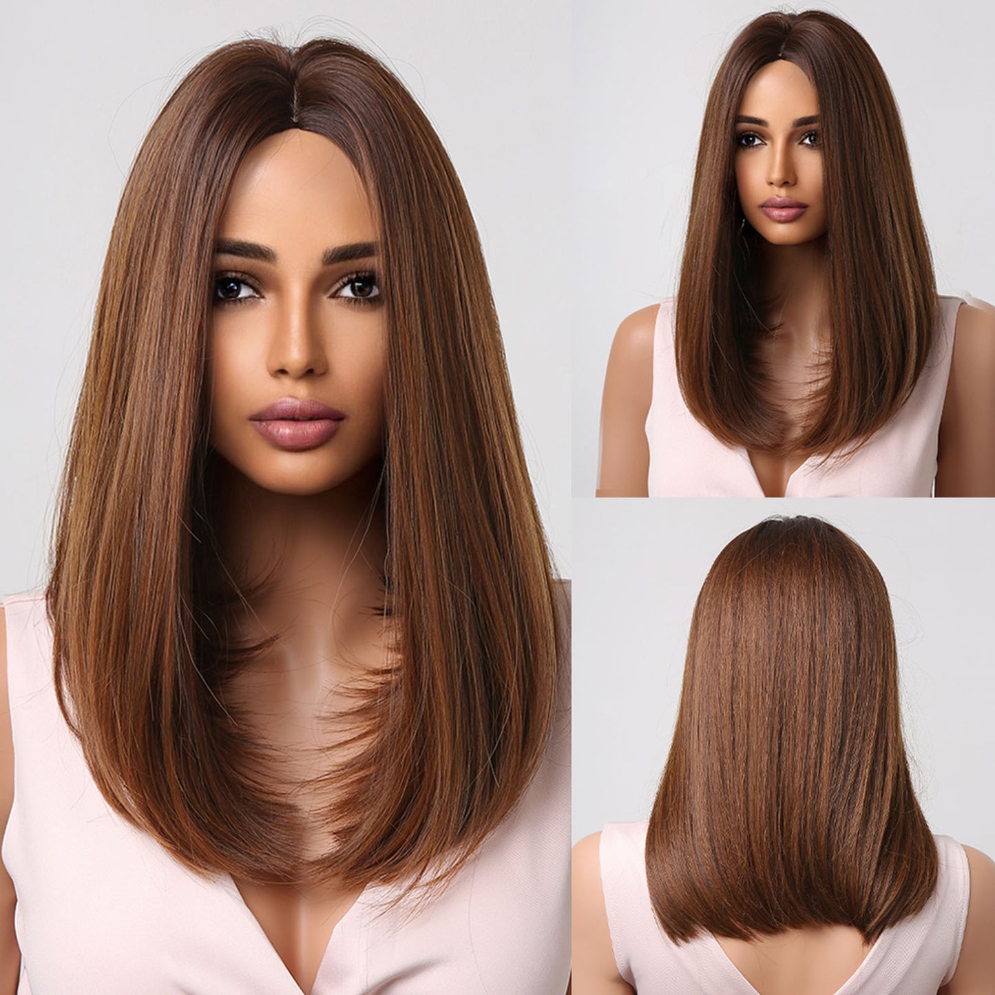 Delivery From US | 18 inch Short Brown Bob Wigs for Women MA2016-1