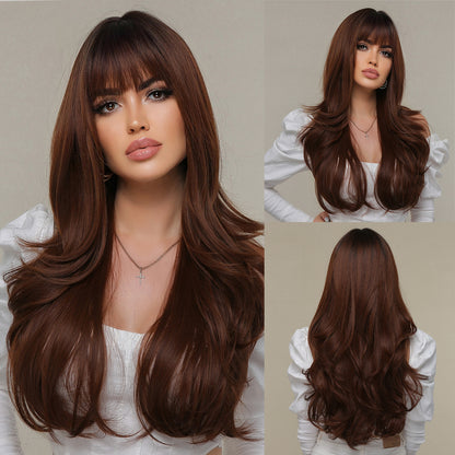 26inches The ombre brown long wave hair for women LC8074-2