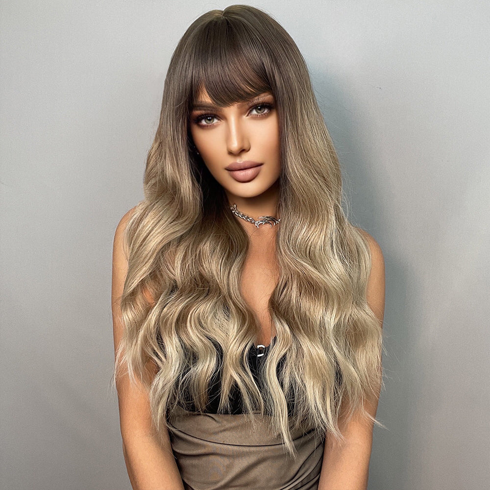 26inches long ombre brown wave popular wigs LC6096