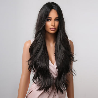 Delivery From US | 28 inch Long Black Wavy Wigs for Women MA2019-1