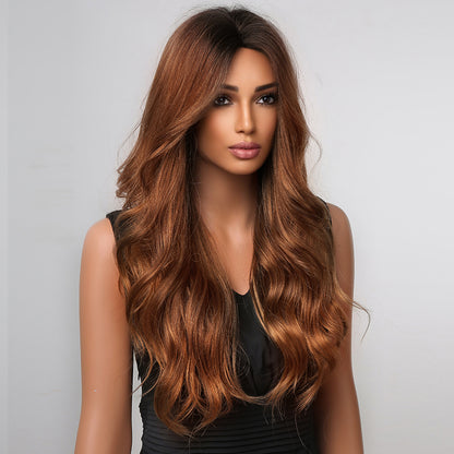 26 Inch Brown Wavy Wigs for Women MA2003-2