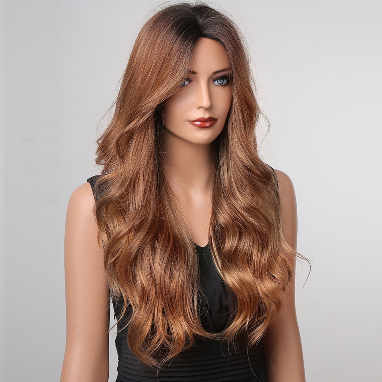 Delivery From US | 24 Inch Brown Wavy Wigs for Women MA2003-1