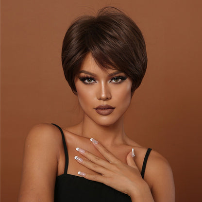 Delivery From US | 10 inch Brown Pixie Cut for Women MA2020-2