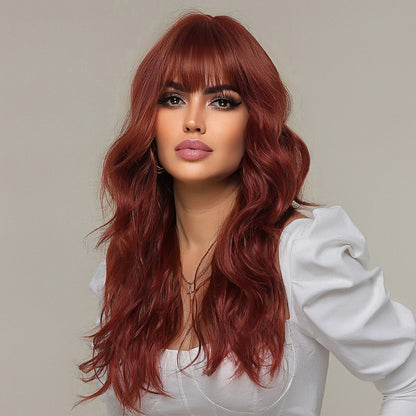 24inches ombre red long wave popular wig LC8086