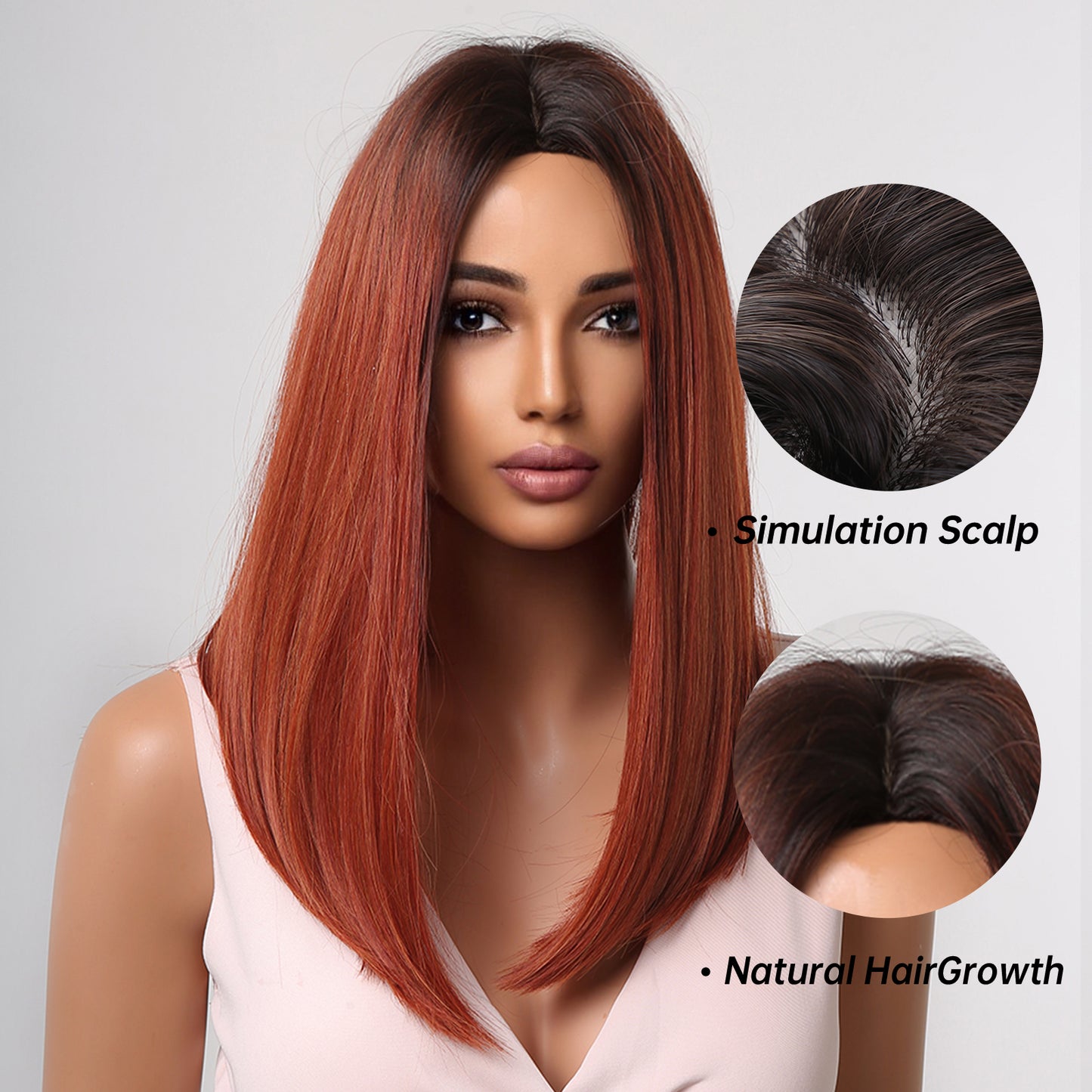 Delivery From US | 18 inch Short Red Bob Wigs for Women MA2016-2