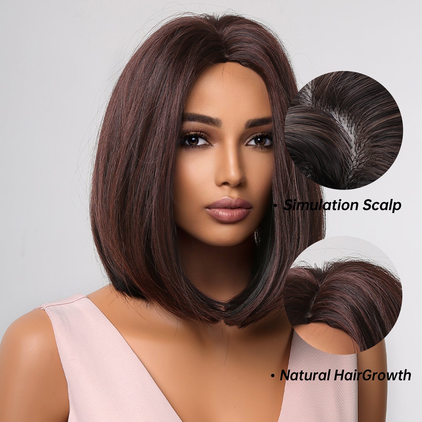 Delivery From US | 12 inch Dark Brown Bob Wigs for Women MA2009-1