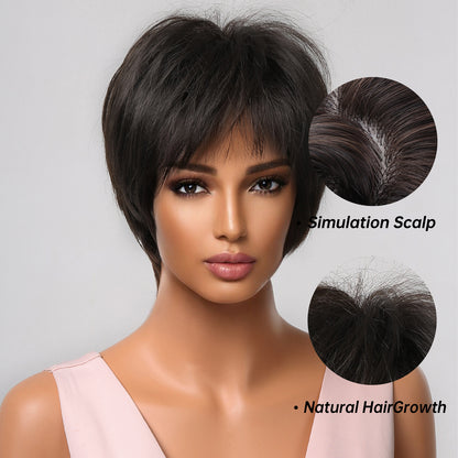 Delivery From US | 10 inch Black Pixie Cut for Women MA2020-1