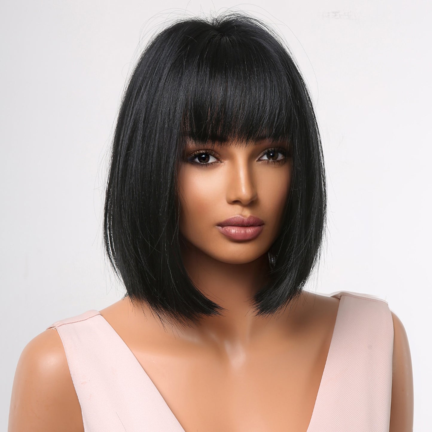 Delivery From US | 10 inch Black Short Bob With Bangs for Women MA2049-1