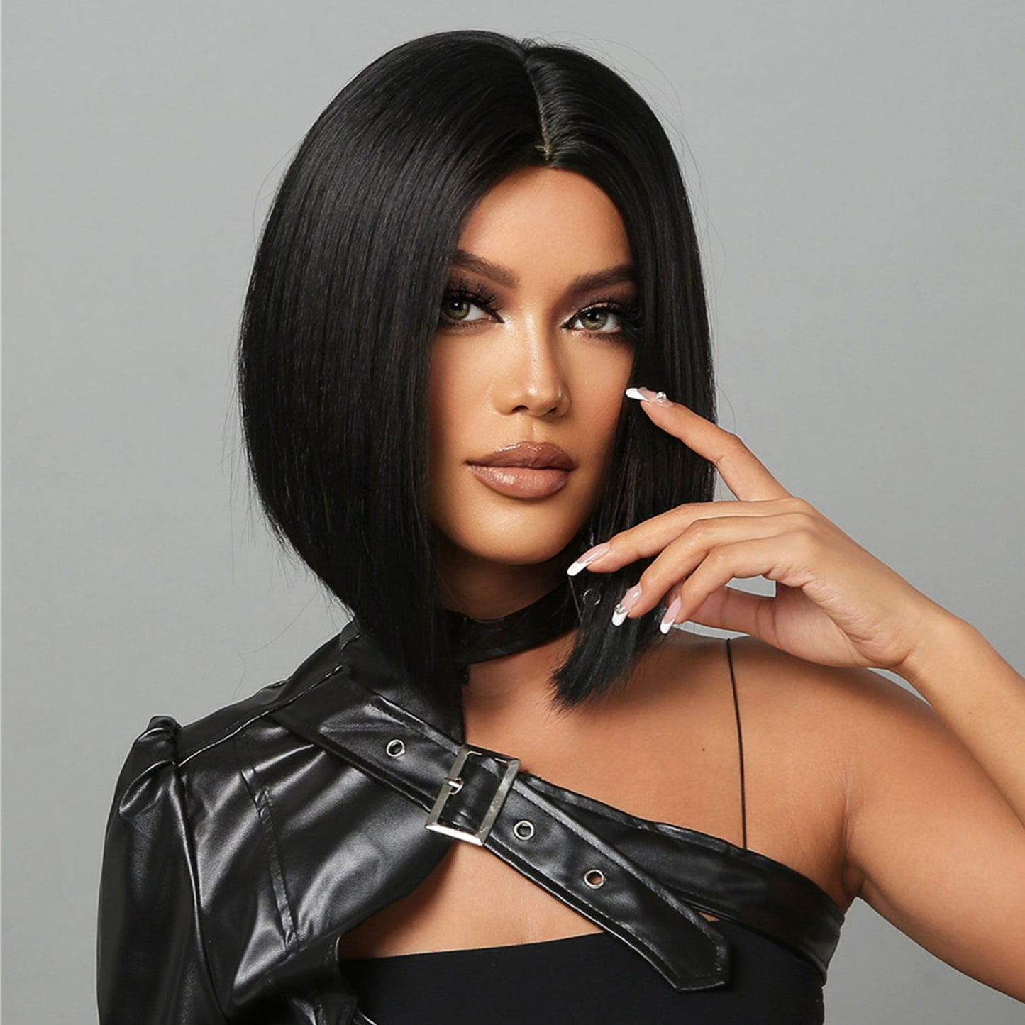 Delivery From US | 10 inch Black Short Bob Middle Part for Women MA2050-1