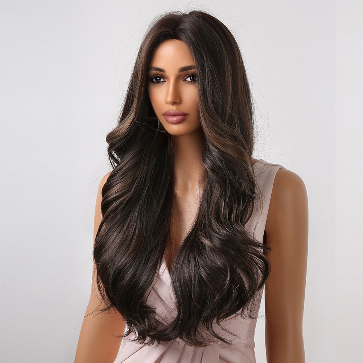 Delivery From US | 26 inch Dark Brown Wavy for Women MA2032-1