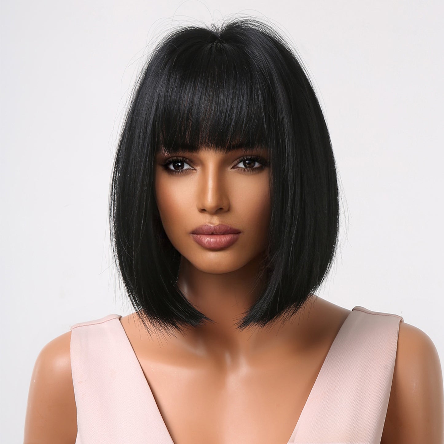 Delivery From US | 10 inch Black Short Bob With Bangs for Women MA2049-1