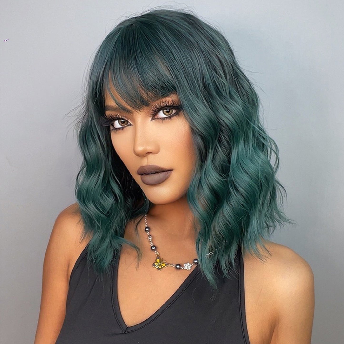 16 Inch Green Ombre Wavy BOB wigs for Women SS170-1