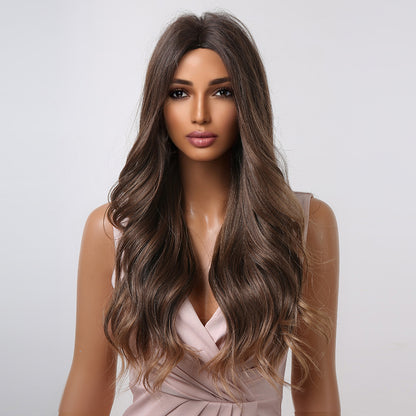 Delivery From US | 26 inch Long Brown Wavy for Women MA2040-1