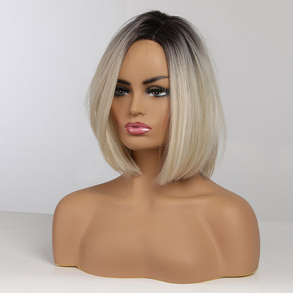 14 Inch Gray Short Bob Wig Synthetic Heat Resistant Wig SS168-1