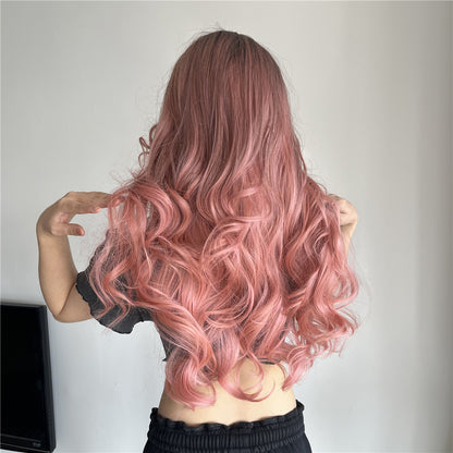 26inches ombre pink wave long hair  fashion wig LC6018