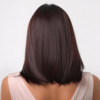 Delivery From US | 14 inch Dark Black Middle Part Bob for Women MA2054-1