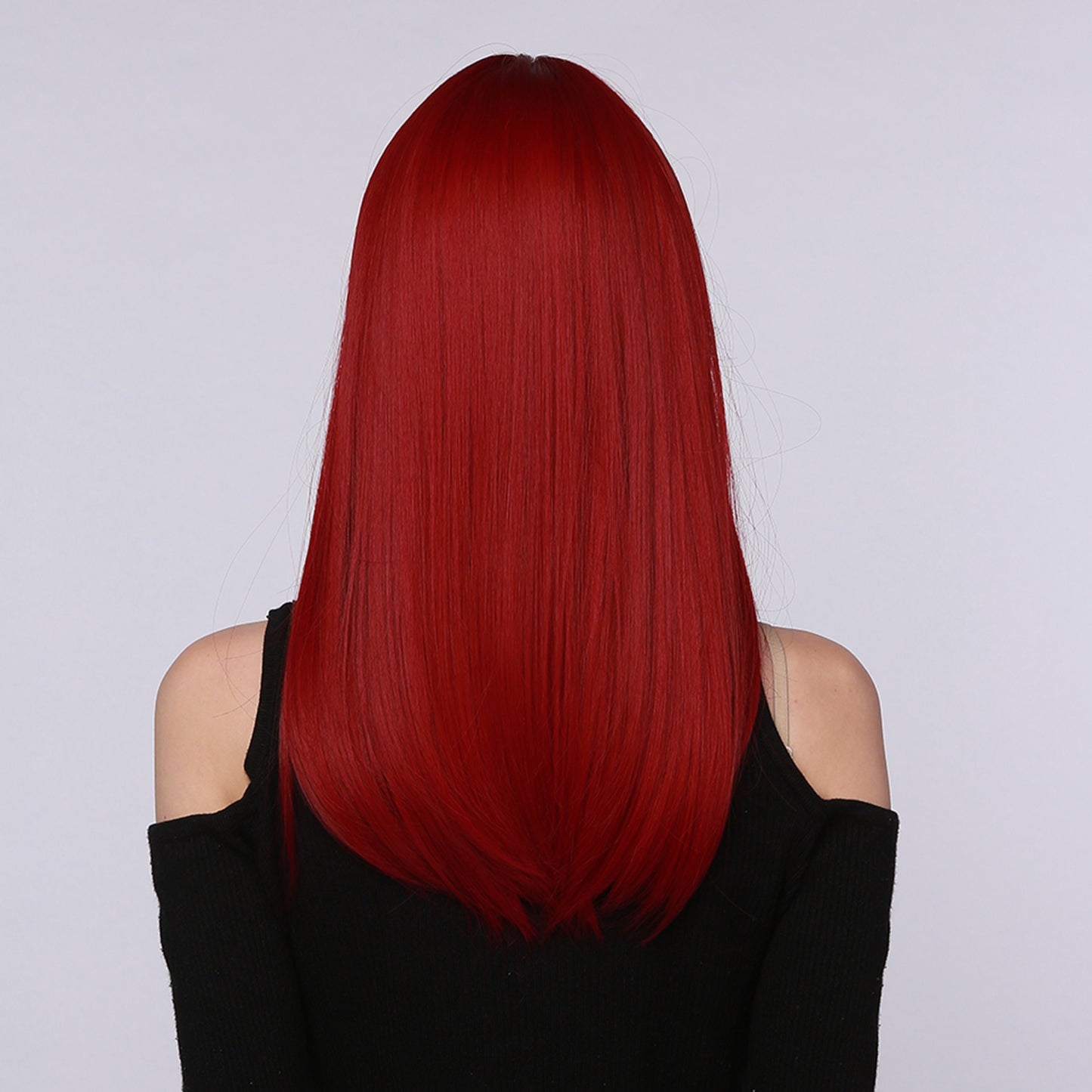 24 Inch Red Long Straight Wigs for Women LC6044-1