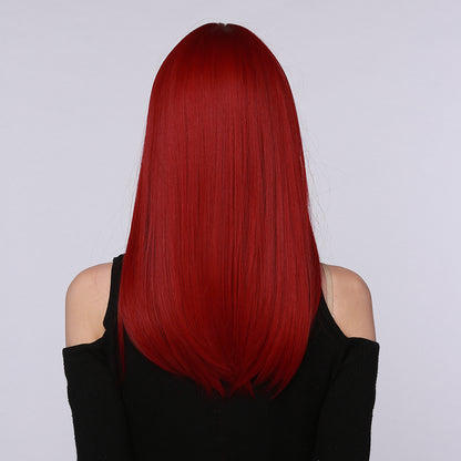 24 Inch Red Long Straight Wigs for Women LC6044-1