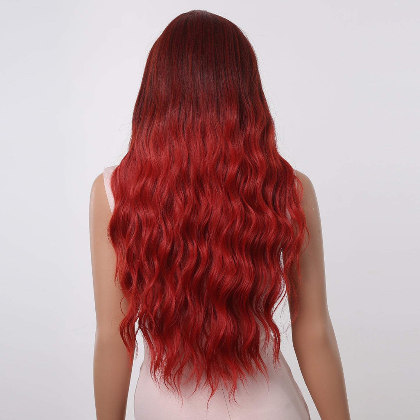 Delivery From US | 30 inch Long Red Wavy Wig for Women MA2043-1