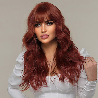 24inches ombre red long wave popular wig LC8086