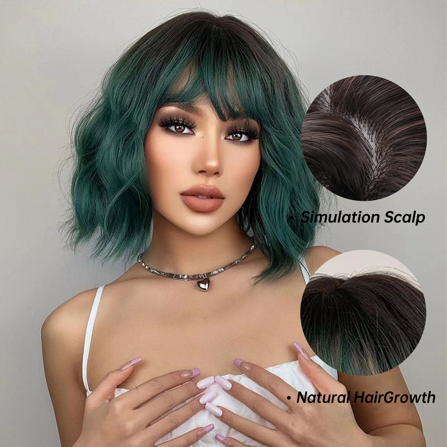 14 Inch Wavy Bob Short Hair Fashion Wig for Women SS161-1