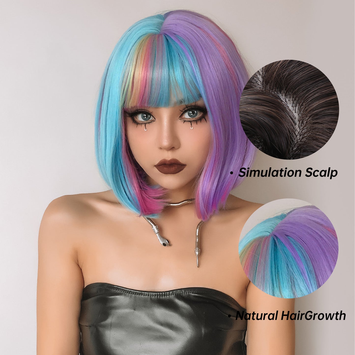 12 Inch Colorful Short BOB wigs for Women SS178-1