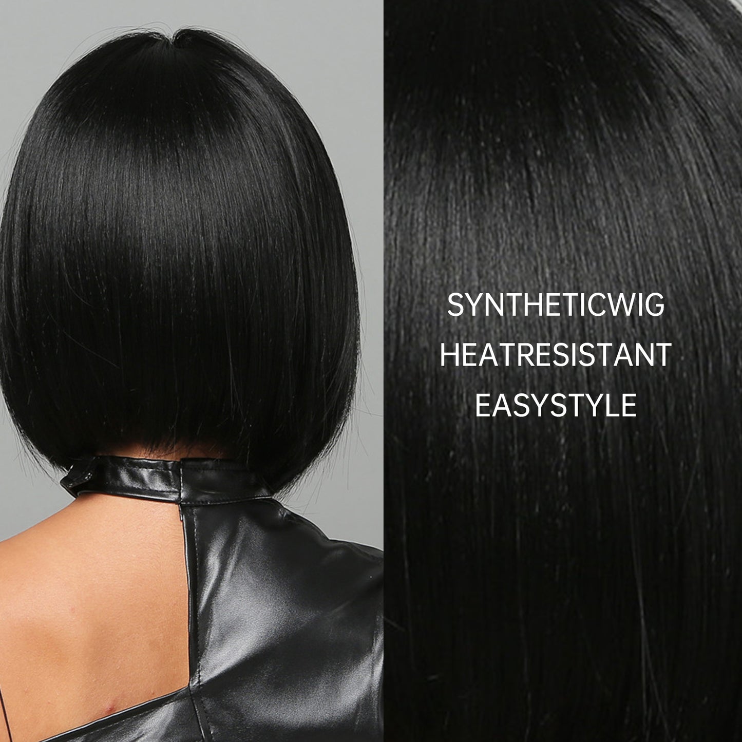 Delivery From US | 10 inch Black Short Bob Middle Part for Women MA2050-1