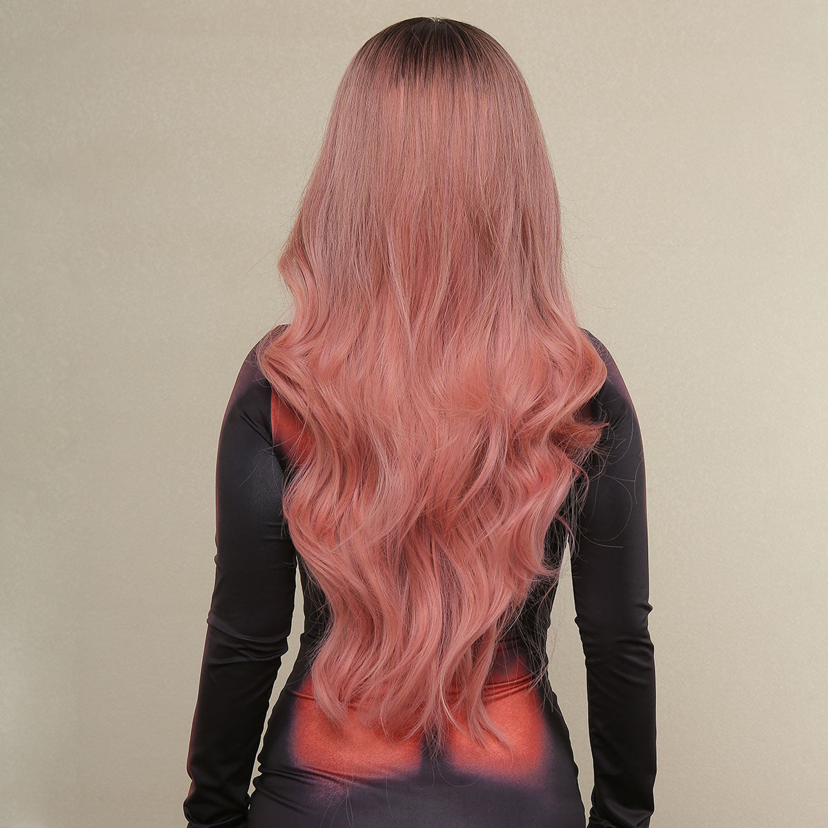 26inches long wave hair ombre pink fashion hair LC313