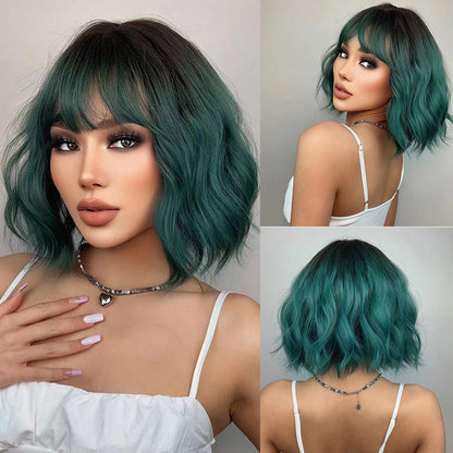 14 Inch Wavy Bob Short Hair Fashion Wig for Women SS161-1