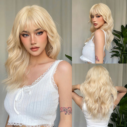 22Inch Blonde Long Wavy Wigs for Women WL1089-1