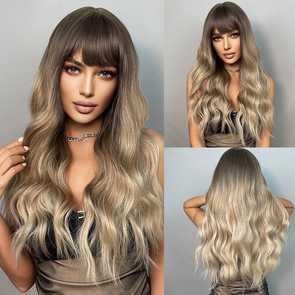 26inches long ombre brown wave popular wigs LC6096