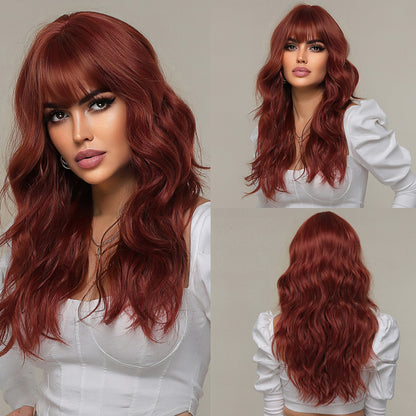 24inches ombre red long wave popular wig LC8086