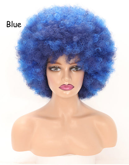 16" Women's Short Afro Kinky Curly Synthetic Afro Style Wig